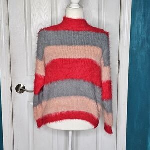 Woven Heart Fuzzy Soft Sweater Norstrom Brand M